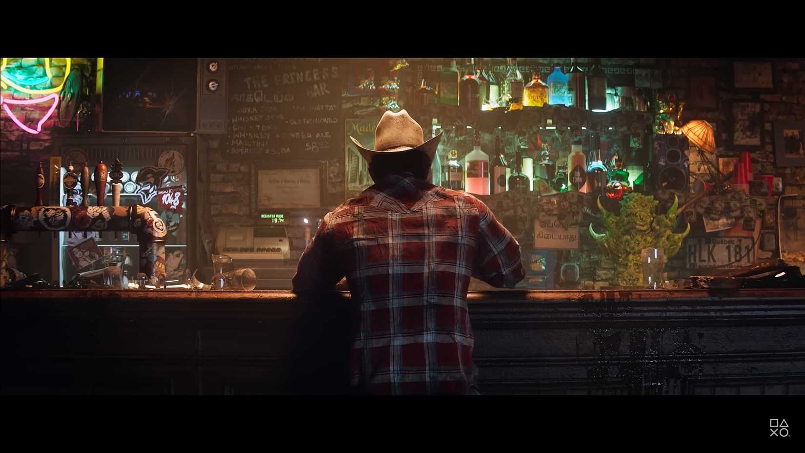 Wolverine sitting at a bar in Madripoor in Marvel's Wolverine announcement trailer