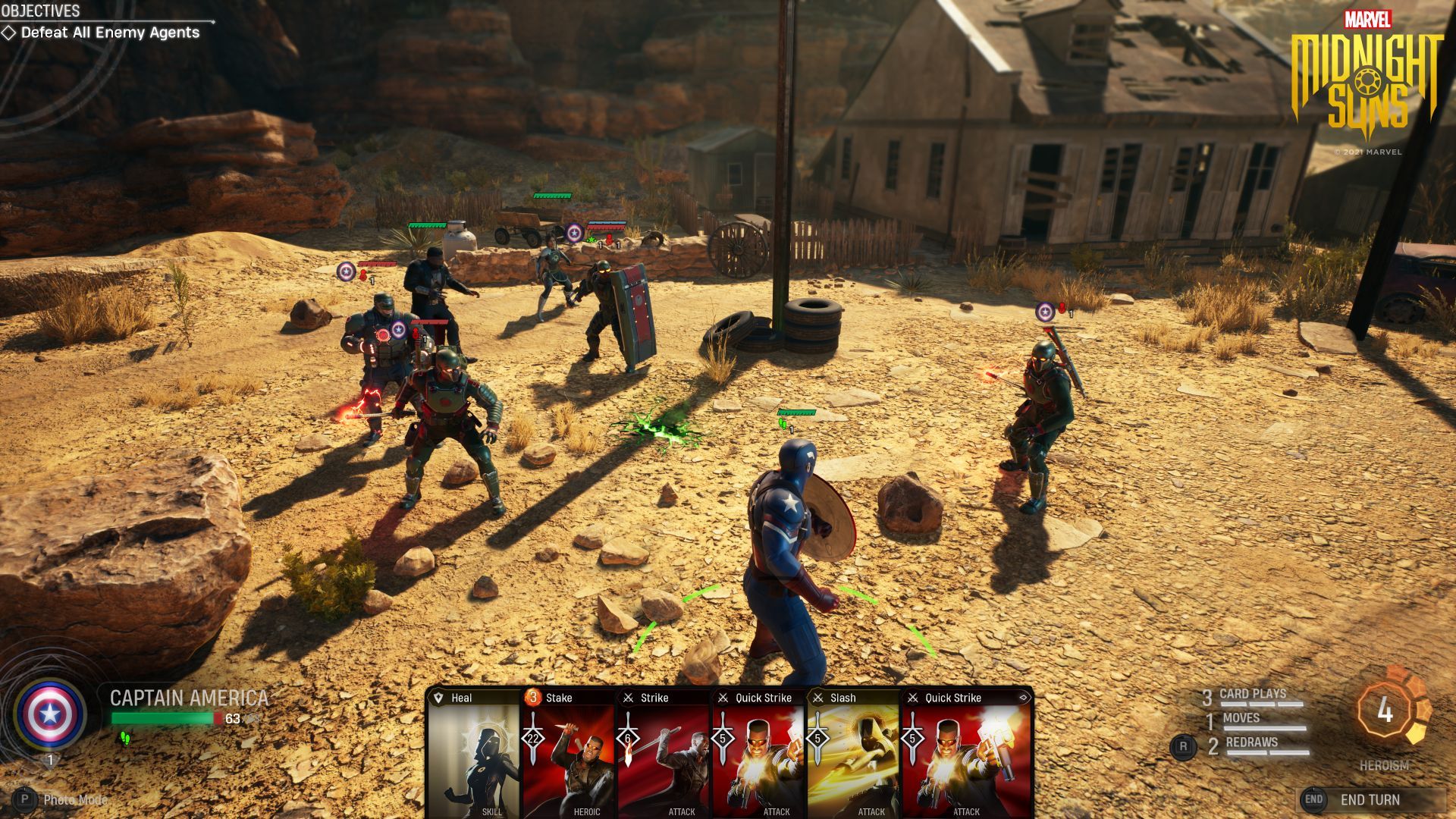 Midnight Suns heroes fighting Hydra forces.