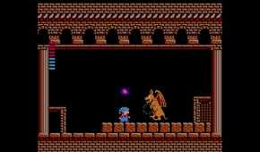 Milon fighting a boss in Milon's Secret Castle