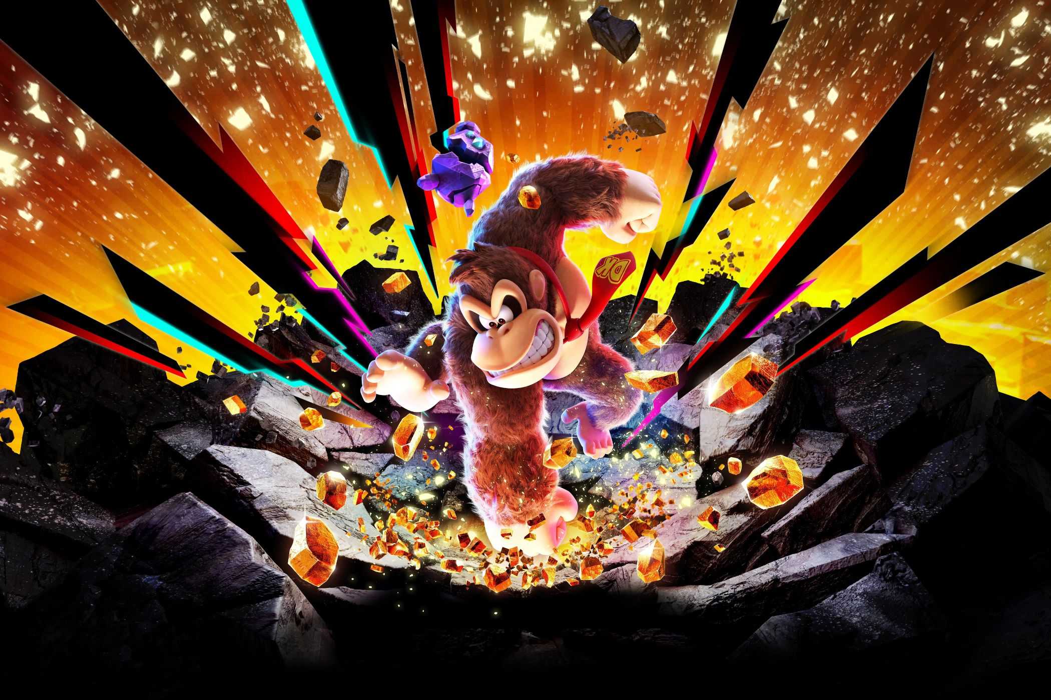 Donkey Kong Bananza Donkey Kong bashing the ground