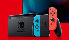 Nintendo Switch system in front of TV