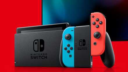 Nintendo Switch system in front of the TV