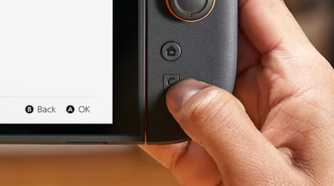 Nintendo Switch 2 system closeup on C button
