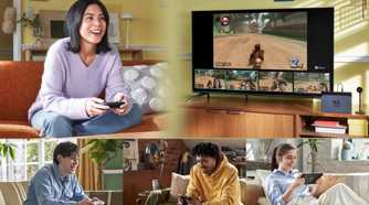 Nintendo Switch 2 gamechat players playing switch 2 in different rooms