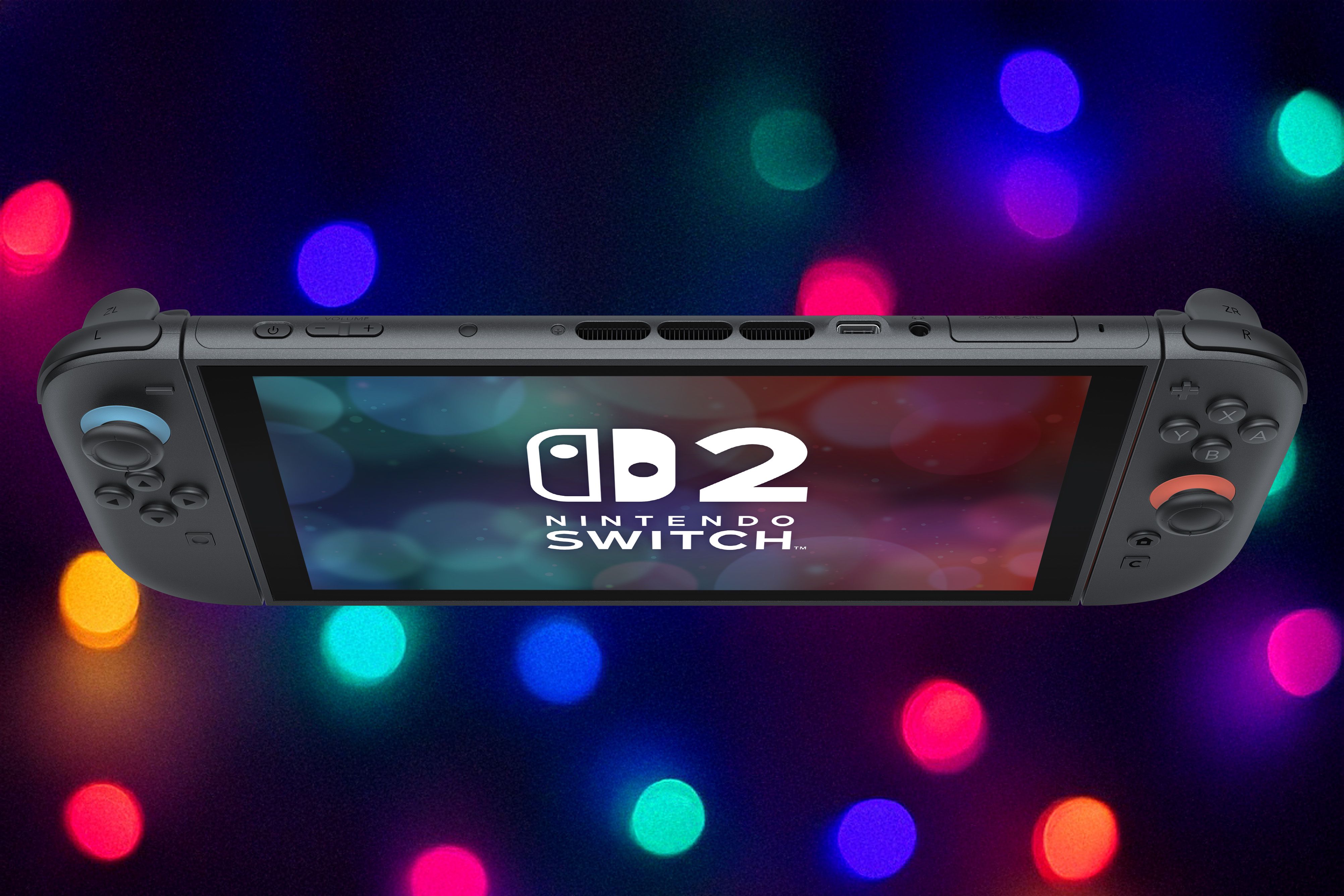Una vista en ángulo de la parte superior de un Nintendo Switch 