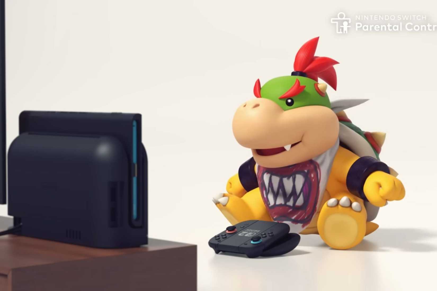 Nintendo Switch 2 Bowser JR playing system