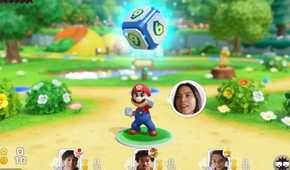 Mario Party Jamboree showing player faces in game
