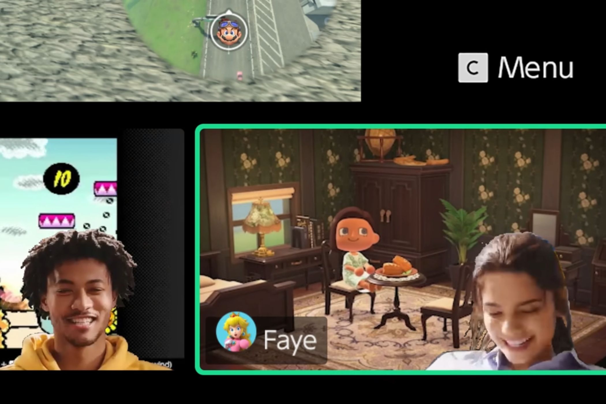 Nintendo Switch 2 camera showing players in game