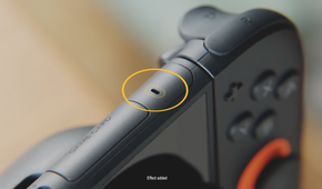 Close-up of the microphone on the Nintendo Switch 2