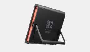 Nintendo Switch 2 system propped up by kickstand