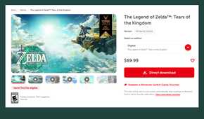 Nintendo Switch Zelda Tears of the Kingdom Price