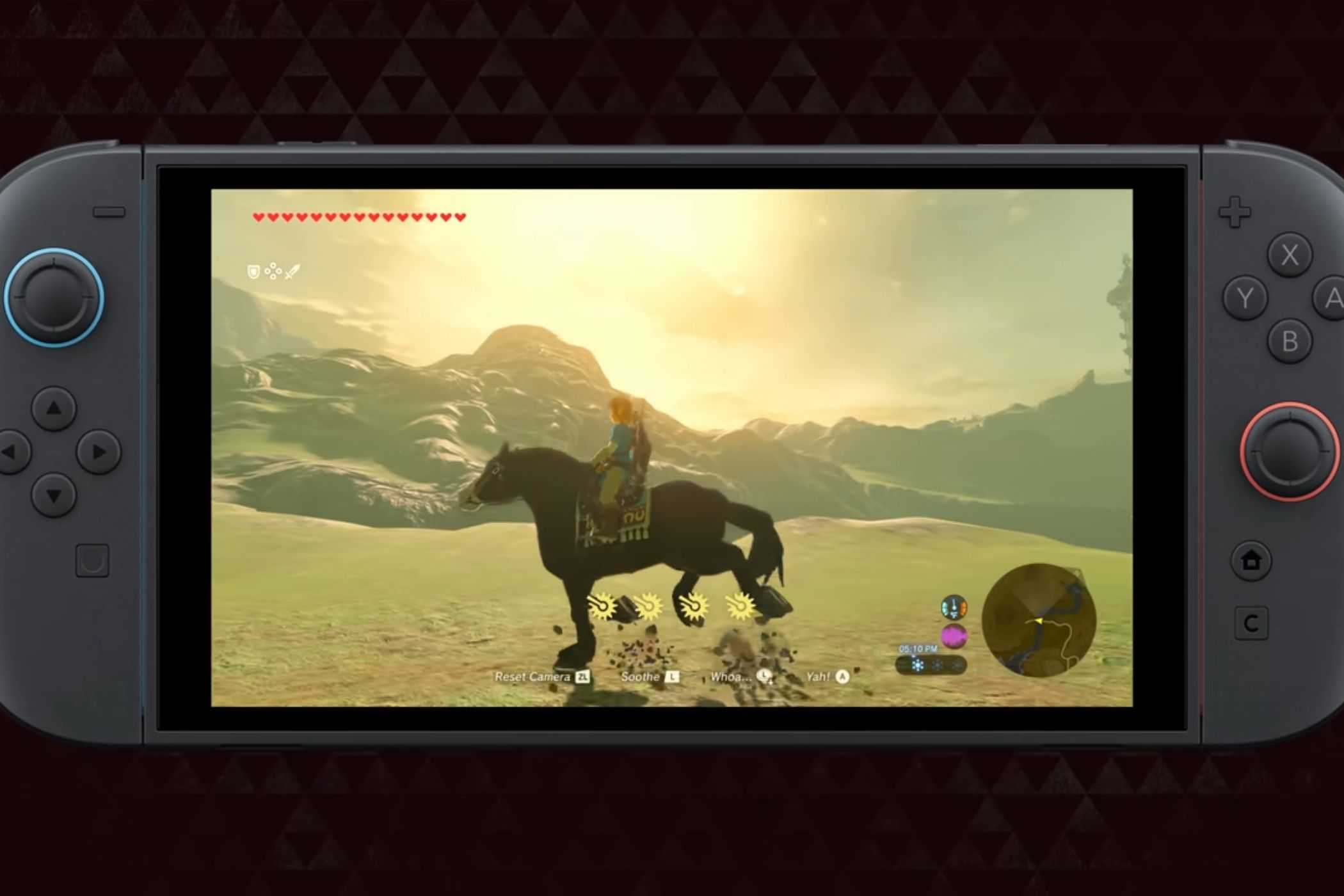 Nintendo Switch 2 playing Legend of Zelda Breath of the Wild