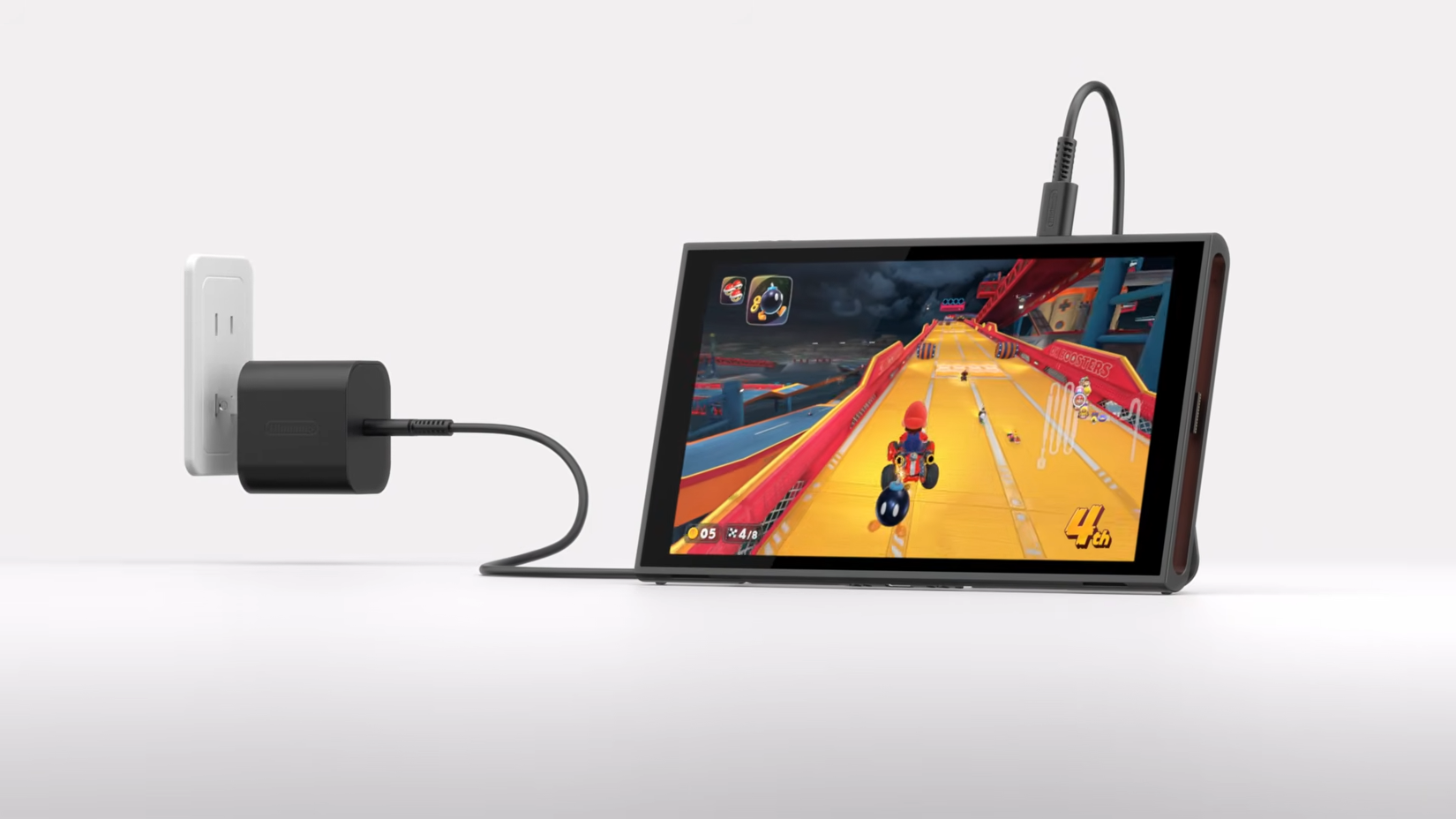 A screenshot showing the Switch 2 has a USB-C port on top
