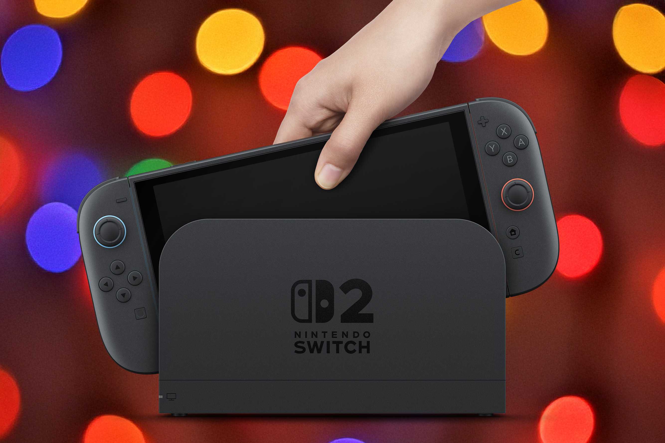 A Nintendo Switch 2 being removed from the dock