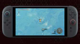 A Nintendo Switch 2 running The Legend of Zelda tears of the Kingdom