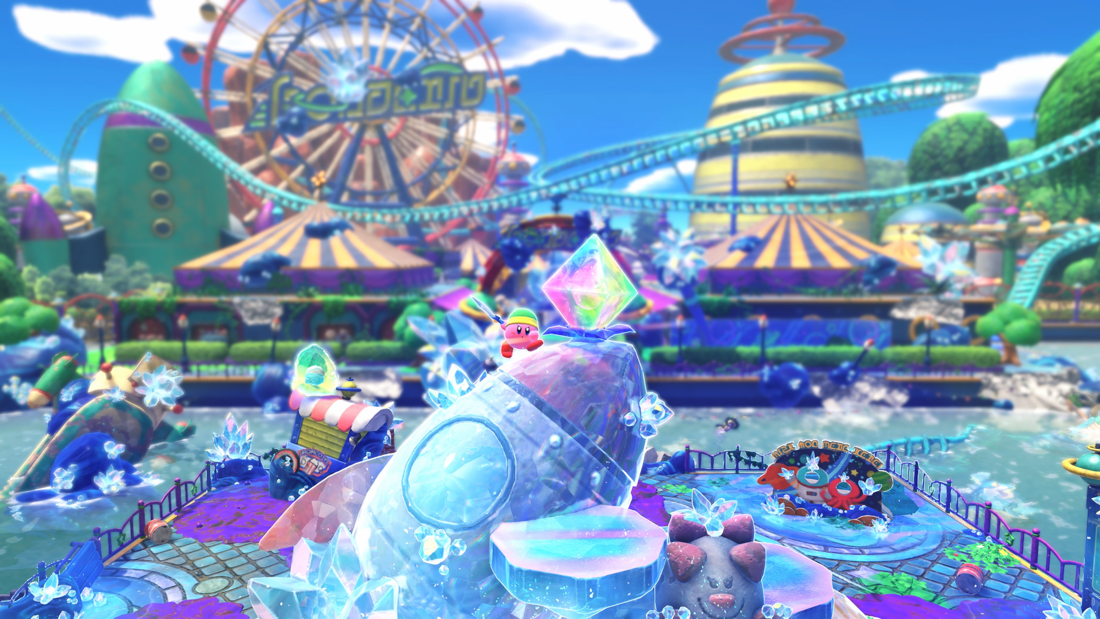 Screenshot of Kirby and the Forgotten Land plus Star-Crossed World on the Nintendo Switch 2