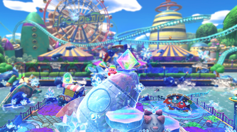 Screenshot of Kirby and the Forgotten Land plus Star-Crossed World on the Nintendo Switch 2