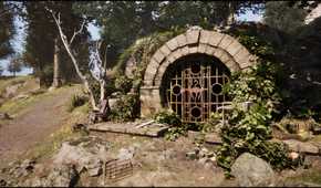 The entrance to the familiar sewers where your adventure begins in Oblivion.