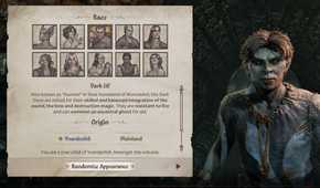 Oblivion Remastered Dark Elf creation