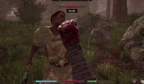 Oblivion Remastered player punching bandit