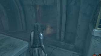 Oblivion Remastered player running through dungeon with bow
