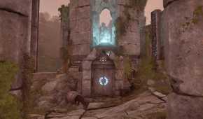 Oblivion Remastered player standing outside dungeon entrance