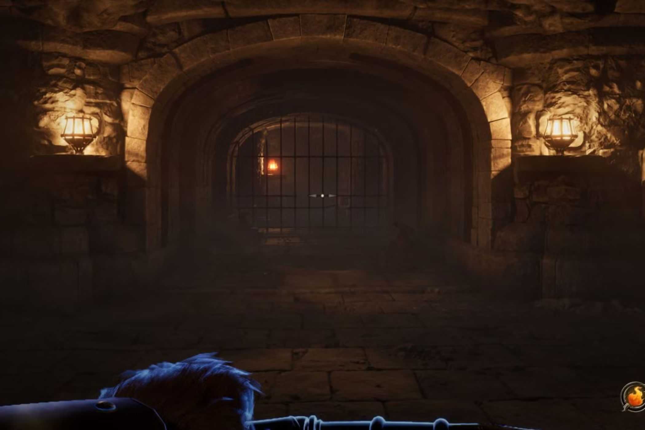 Oblivion Remastered player sneaking in dungeon