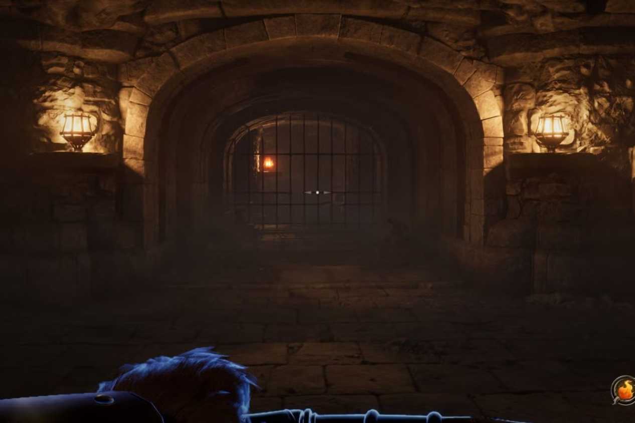 Oblivion Remastered player sneaking in dungeon