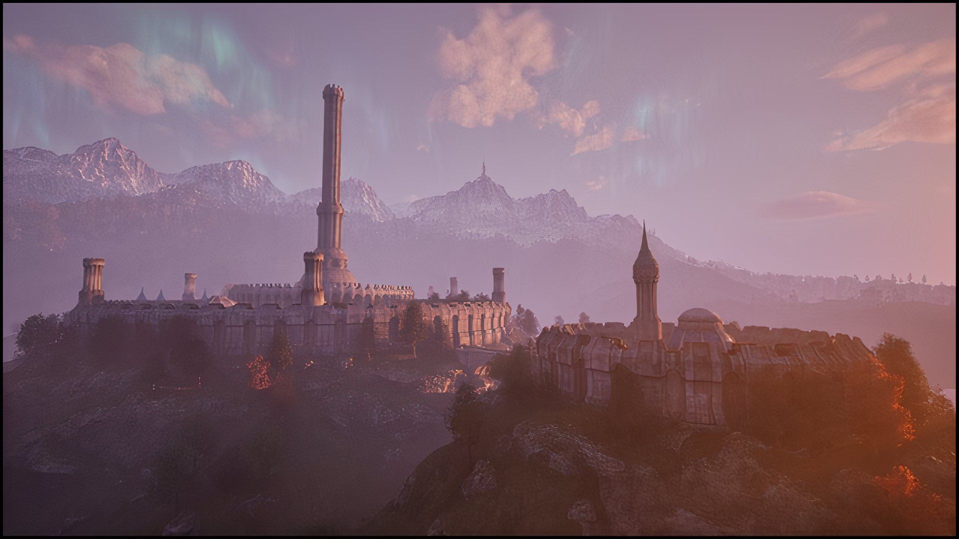 A scenic view of Imperial City in Oblivion Remastered