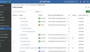 screenshot of openproject project management software