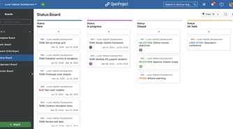 screenshot of openproject project management software