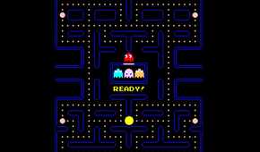 A screenshot of gameplay of Pac-Man