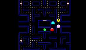 A screenshot of gameplay of Pac-Man
