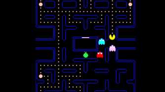 A screenshot of gameplay of Pac-Man