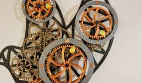 The parts of the mechanical wall clock