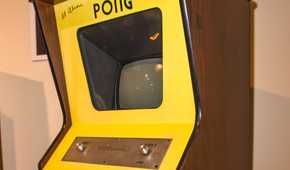 A photo of the Pong arcade cabinet.