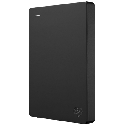 Transparent render of a black external hard drive