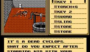 Defeating the cyclops in Shadowgate NES