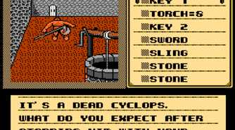Defeating the cyclops in Shadowgate NES