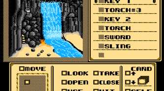 Searching the room with the waterfall Shadowgate NES