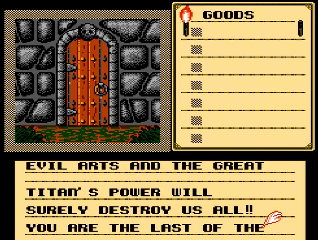 Before entering the castle in Shadowgate NES