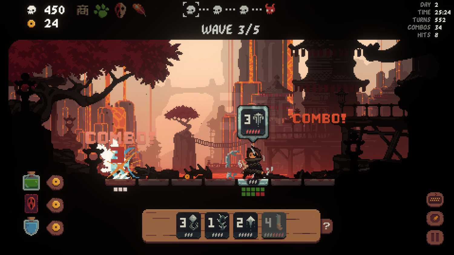 Shogun Showdown character performing a Combo Attack
