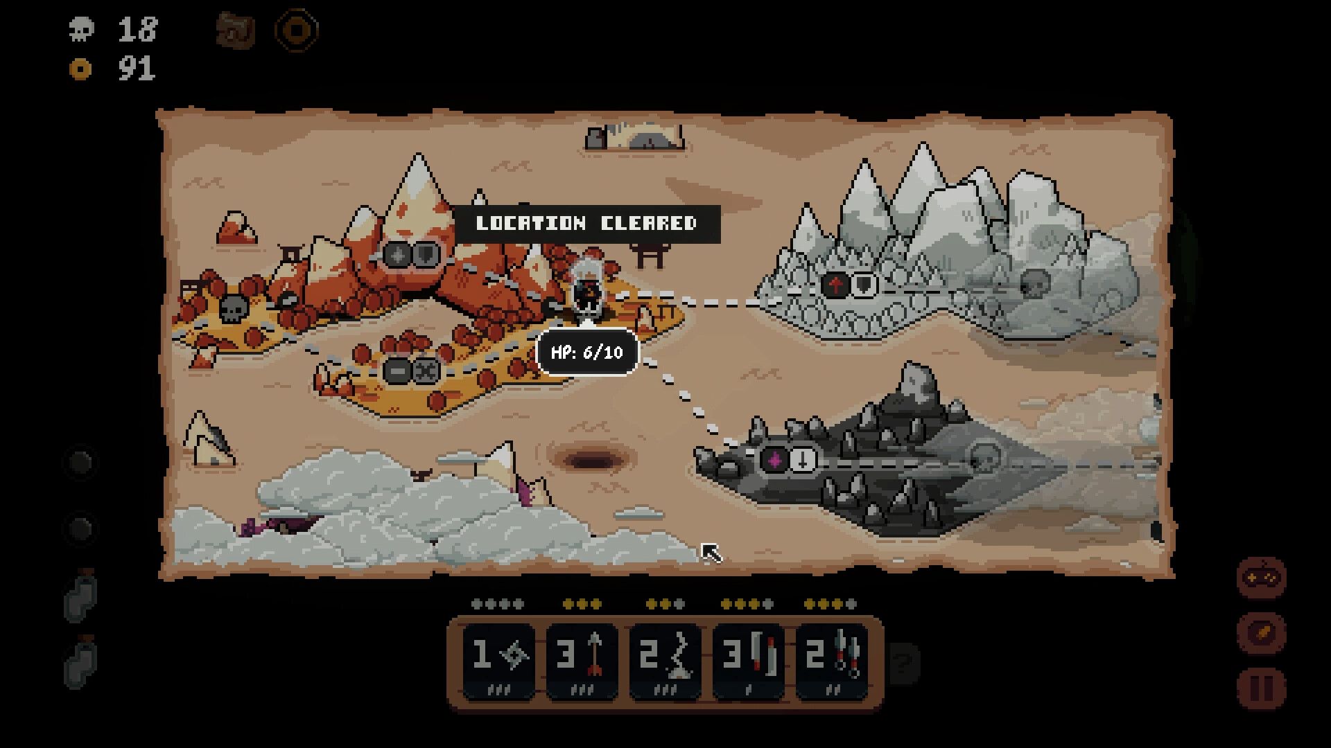 Shogun Showdown map selection screen