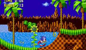 A screenshot of gameplay of Sonic the Hedgehog
