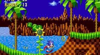 A screenshot of gameplay of Sonic the Hedgehog