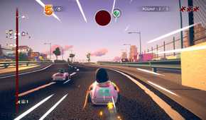 An official screenshot of Garfield Kart - Furious Racing's single-player
