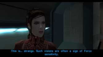 A screenshot of gameplay of Star Wars Knights of the Old Republic.