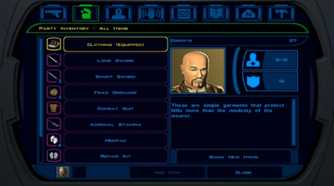 A screenshot of gameplay of Star Wars Knights of the Old Republic.