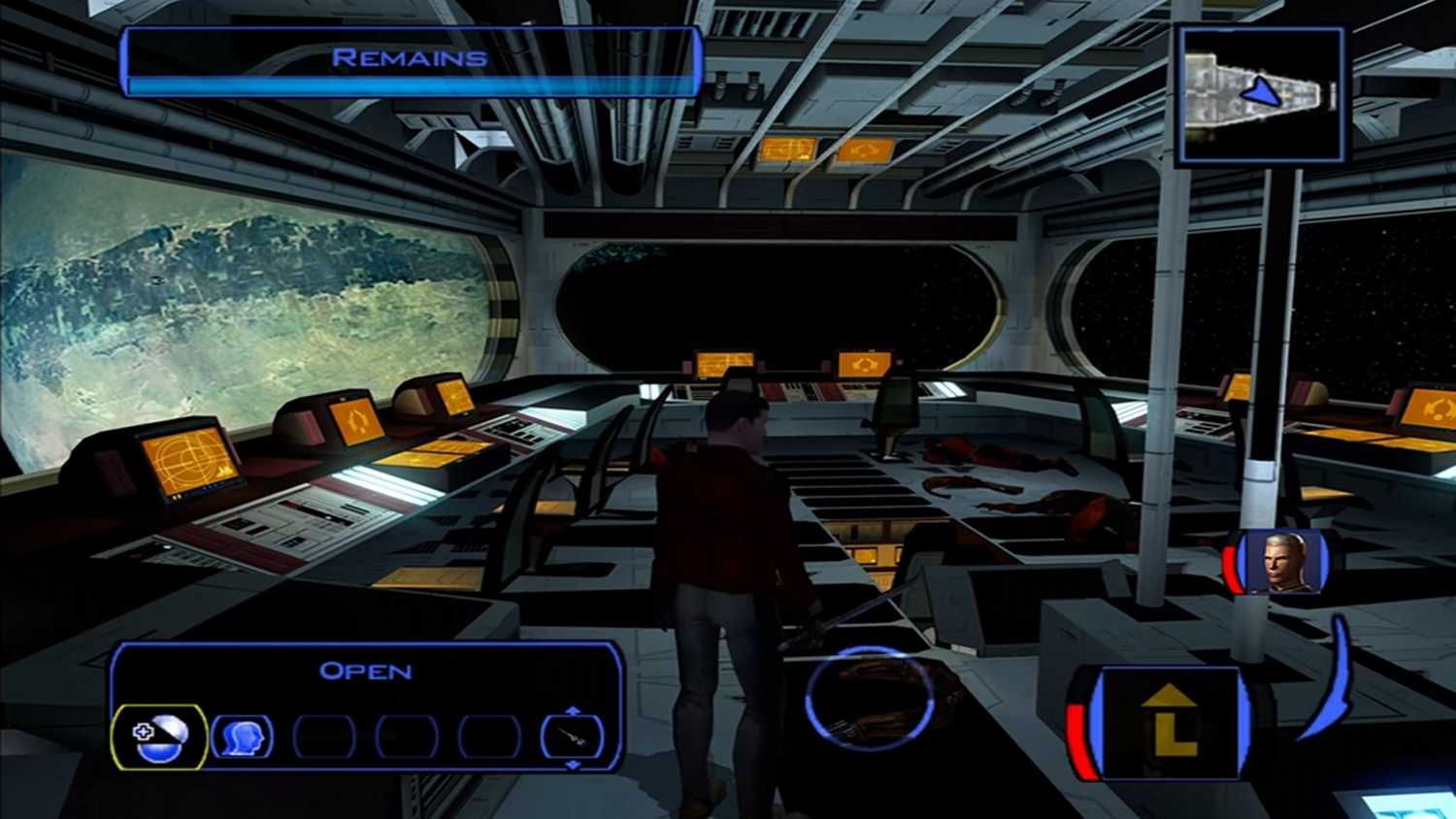 A screenshot of gameplay of Star Wars Knights of the Old Republic.