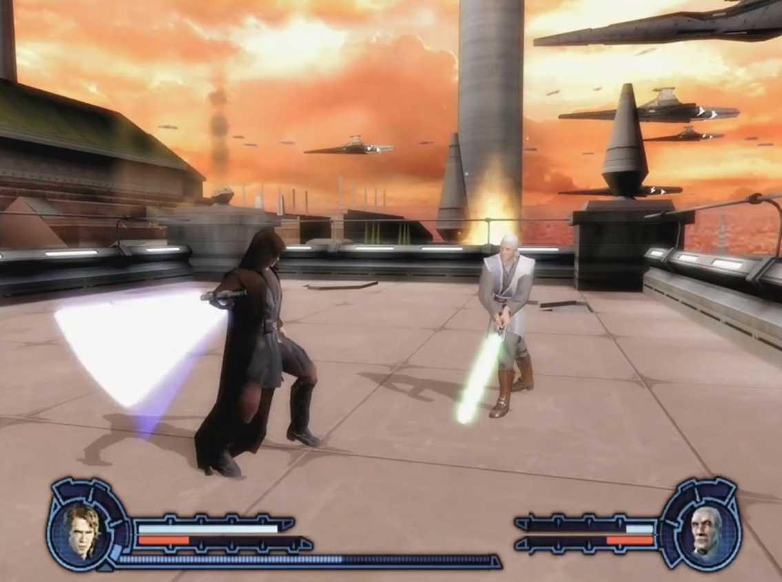A screenshot of gameplay from Star Wars Episode 3 Revenge of the Sith.